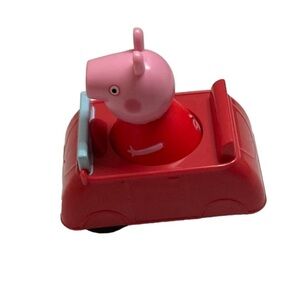 Peppa Pig Wheelin Friends Peppa Little Red Car Figure GUC 3”